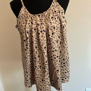 Spaghetti strap floral print summer top​​